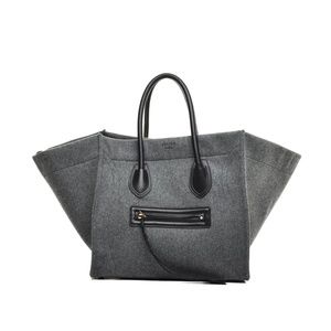 CELINE Felt Medium Phantom Luggage Pearl Grey